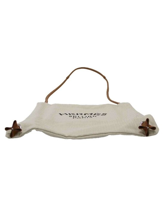 Hermes Aline Toile Chevron PM Toileche Blanc 2-Way Shoulder Backpack Beige main image 8